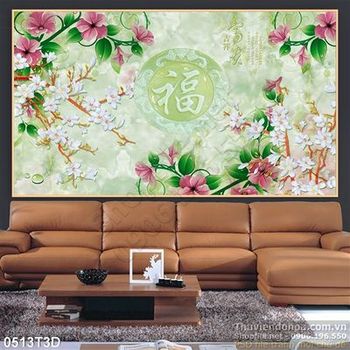 Tranh 3D hoa trang trí treo tường