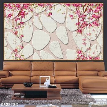 Tranh 3D hoa dây leo trang trí treo tường