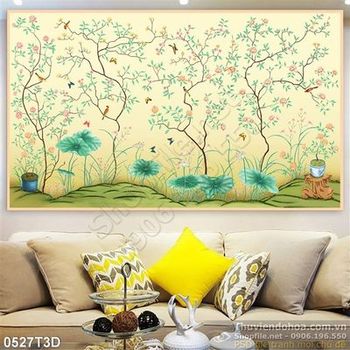 Tranh 3D sen treo tường