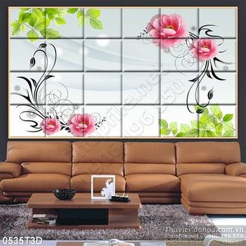 Tranh 3D hoa treo tường