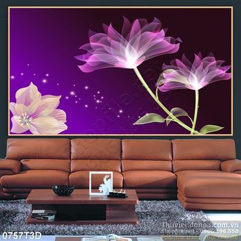Tranh 3D hoa biển treo tường