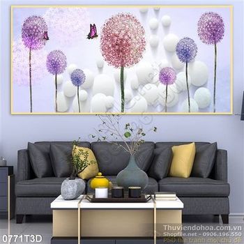 Tranh 3D hoa hành phòng khách