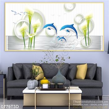 Tranh 3D hoa vân môn treo tường