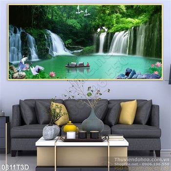 Tranh 3D sơn thủy treo tường trang trí