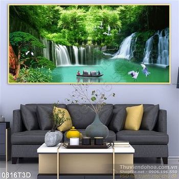 Tranh 3D hồ sơn thủy
