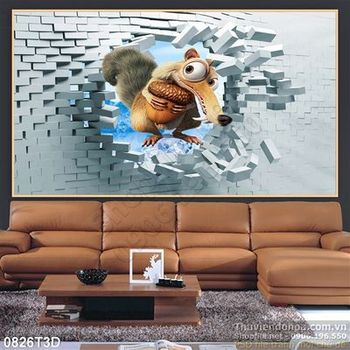 Tranh 3D vẹt treo tường trang trí cho bé