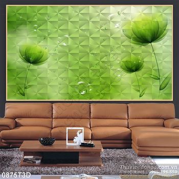 Tranh 3D hoa trang trí nội thất hiện đại