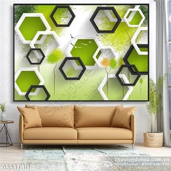 Tranh 3D hoa treo tường trang trí