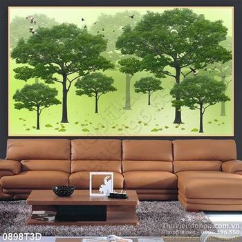Tranh 3D cây treo tường trang trí