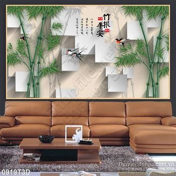 Tranh 3D tre trang trí nội thất