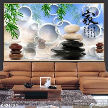 Tranh 3D hoa hồng treo tường trang trí