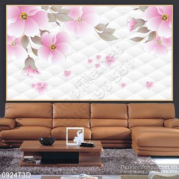 Tranh 3D hoa trang trí cổ điển