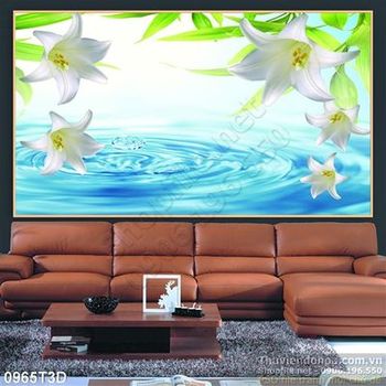 Tranh 3D hoa ly hiện đại treo tường