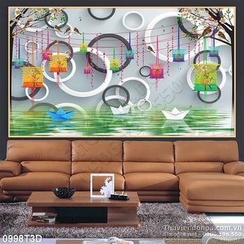 Tranh 3D hoa trang trí treo tường