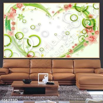 Tranh 3D hoa trang trí nội thất phòng ngủ