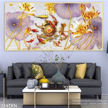 Tranh hoa Sen trang trí treo tường đẹp