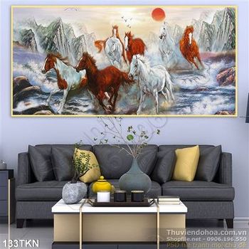 Tranh sơn dầu mã đáo thành công