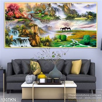 Tranh sơn dầu cảnh làng quê Châu Âu