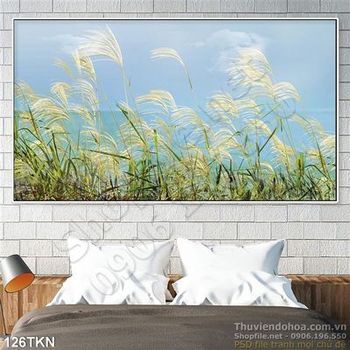 Tranh cỏ lâu trong gió treo tường