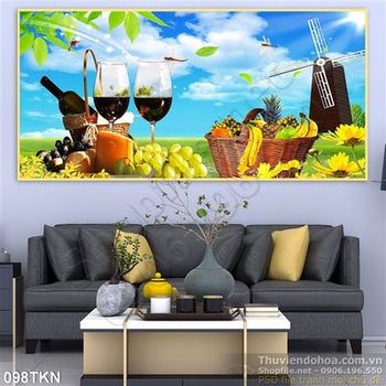 Tranh rượu vang trang trí phòng bếp đẹp