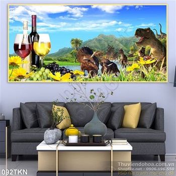 Tranh rượu vang và khủng long