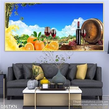 Tranh bếp rượu vang