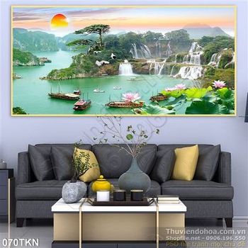 Tranh thác nước và du thuyền