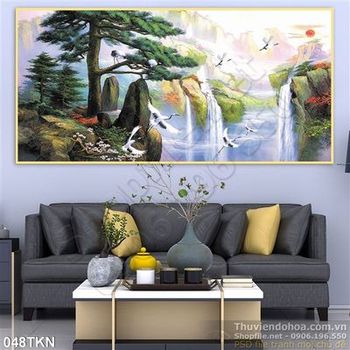 Tranh thác nước sơn dầu nghệ thuật