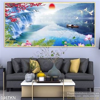 Tranh thác nước phong thủy đẹp nhất