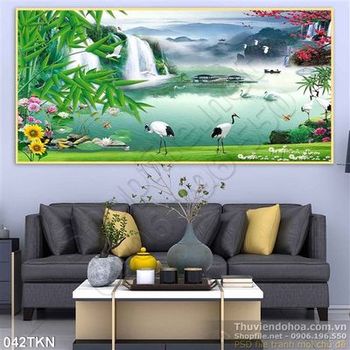 Tranh sơn thủy và cây tre đẹp nhất