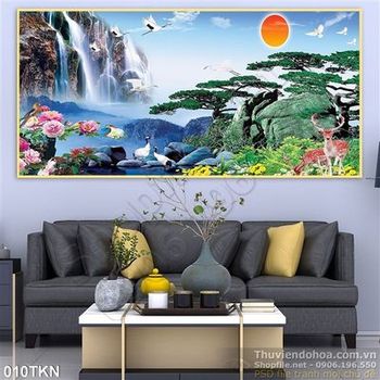 Tranh thác nước nghệ thuật trang trí đẹp nhất