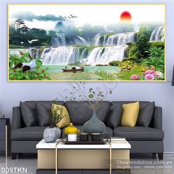 Tranh thác Bản Giốc đẹp nhất trang trí tường đẹp