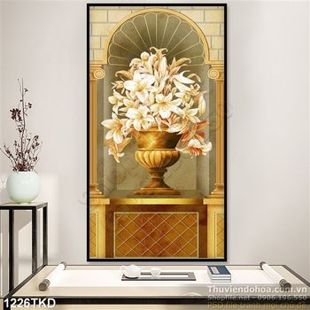 Tranh bình hoa sơn dầu đẹp nhất