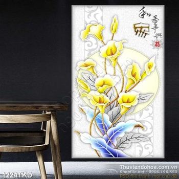 Tranh hoa Vân Môn in gạch chất lượng