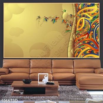 Tranh 3D hoa trang trí nội thất