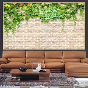 Tranh 3D hoa trang trí tường