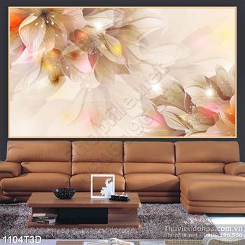 Tranh 3D hoa trang trí tường