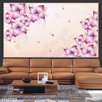 Tranh 3D hoa văn trang trí nội thất phòng ngủ