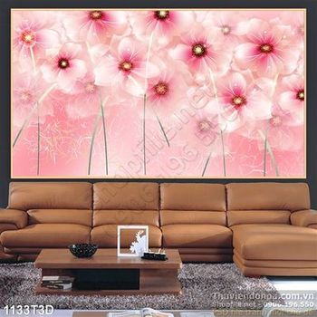 Tranh 3D hoa trang trí treo tường