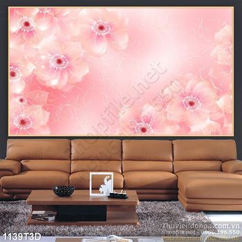 Tranh 3D dán tường hoa hồng