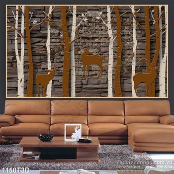 Tranh 3D cây trang trí treo tường