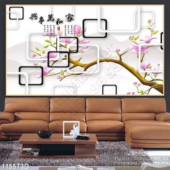 Tranh 3D trang trí thư pháp cổ điển