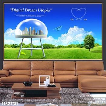 Tranh 3D phong cảnh thiên nhiên thành phố