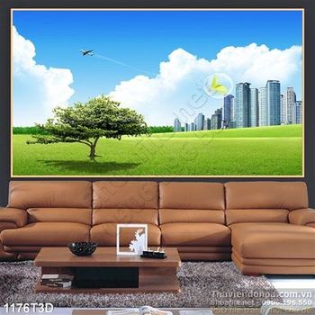 Tranh 3D phong cảnh thiên nhiên thành phố