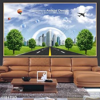 Tranh 3D khu nhà cao tầng