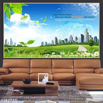 Tranh 3D khu phức hợp nhà cao tầng