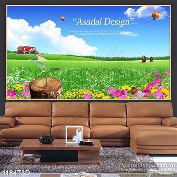 Tranh 3D phong cảnh thiên nhiên nông trại