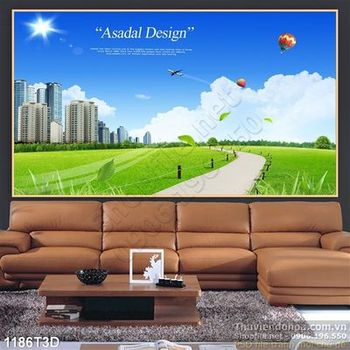 Tranh 3D khu chung cư hiện đại