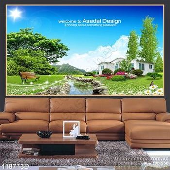 Tranh 3D phong cảnh thiên nhiên nông trại