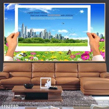 Tranh 3D chung cư cao cấp hiện đại